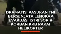 Sinta Bilolo, istri almarhum Aris Sanda, sopir yang tewas di Papua Pegunungan dievakuasi dari Distrik Mbua menuju Wamena, Kamis (17/9/2026). Proses evakuasi dilakukan melalui jalur udara karena akses transportasi darat dari Mbua menuju Wamena masih belum memungkinkan.

Dalam rekaman video yang di...