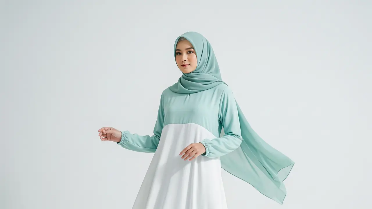 10 Model Baju Gamis Dua Warna Terbaru 2025: Inspirasi Fashion Muslim Kekinian