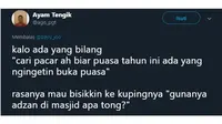 5 Curhatan Netizen Ingin Punya Pacar untuk Bangunkan Sahur Bikin Senyum Sendiri