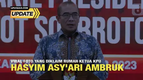 Tidak Benar Foto yang Diklaim Rumah Ketua KPU Hasyim Asy'ari Ambruk