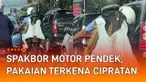 Nasib apes dialami seorang perempuan ini ketika membonceng motor pasangannya