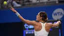 Petenis Andrea Petkovic asal Jerman  saat beraksi di China Open tennis tournament, Beijing, Selasa (06/10/2015). (AFP Photo / Wang Zhao)