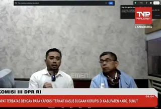 Amsal Sitepu Saat Rapat dengan Komisi III DPR RI (Tangkapan Layar siaran YouTube TV Parlemen)