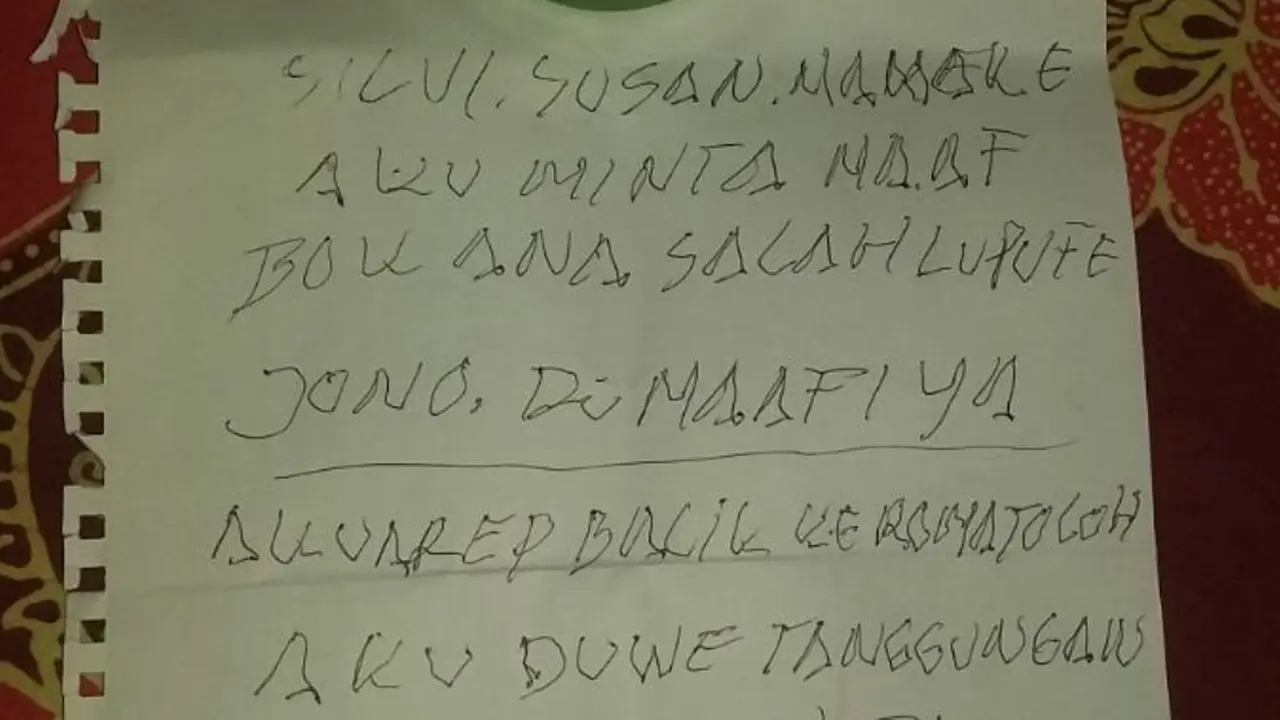 Wasiat Terakhir Tukang Parkir Sebelum Bunuh Diri