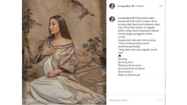 5 Gaya Ayu Dewi Saat Maternity Shoot, Kece Abis