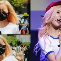 Lihatlah gaya rambut Bomi Apink sebelum rambutnya diatur oleh hair stylist. Terlihat begitu berantakan, tapi setelah itu ia terlihat begitu memesona. (Foto: koreaboo.com)