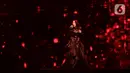 Taeyeon resmi membuka konser solo perdana di Indonesia dengan membawakan single INVU. (Liputan6.com/Helmi Fithriansyah)