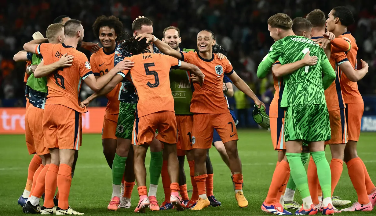 Kemenangan ini memastikan Belanda melaju ke semifinal Euro 2024. (Angelos Tzortzinis/AFP)