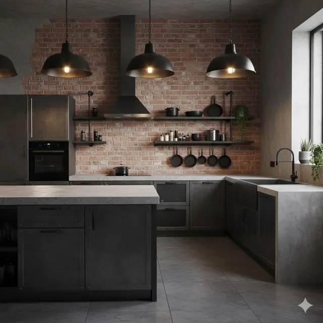 Dapur Cor Minimalis (Foto: Gemini AI)