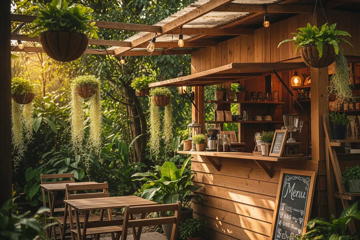 Ide Warung Kopi Kecil dengan Suasana Alami/Gemini AI