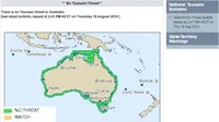 Potensi tsunami akibat gempa Queensland, Australia. (BOM Australia)