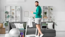 Ilustrasi pria olahraga di treadmill. (c) serezniy/Depositphotos