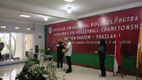 Pelepasan Timnas Bolavoli Putra U-16 menuju Asian Men's U-16 Volleyball Championship 2025 di Padepokan Voli Jenderal Polisi Kunarto, Bogor, Rabu (9/7/2025). (Bola.com/Hery Kurniawan)