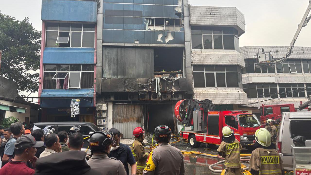 Kebakaran Gedung PT Terra Drone di Cempaka Baru, Cempaka Putih, Jakarta Putih.