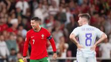 Cristiano sukses menjadi pahlawan Portugal saat menumbangkan Skotlandia dalam laga UEFA Nations League 2024/2025 yang digelar di Estadio da Luz, Lisbon pada Senin (9/9/2024) dimi hari WIB. (AFP/Patricia De Melo Moreira)