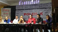 Wasekjen PAN Faldo Maldini dalam diskusi mingguan Polemik Sindo Trijaya, Sabtu (29/6/2019), di Restoran d'Consulate, Menteng, Jakarta Pusat.