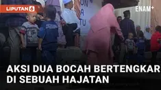 Momen dua bocah alami permasalahan di sebuah hajatan mengundang perhatian
