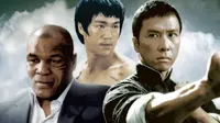 Donnie Yen berakting dengan mantan petinju Mike Tyson dan mendiang Bruce Lee di film Ip Man 3. (ignimgs.com)