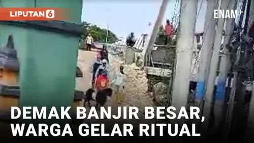 VIDEO: Warga Demak Gelar Ritual Kambing Kendit, Mohon Keselamatan dari Banjir