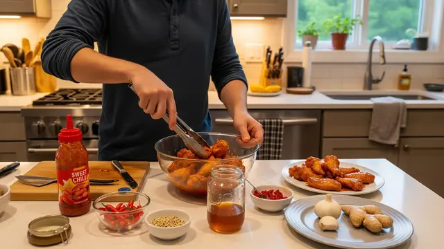 Membuat Sayap Ayam Pedas Manis