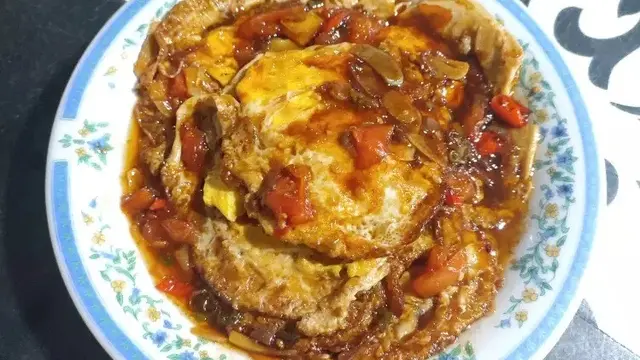 Resep telur ceplok asam manis. (dok. Cookpad @cook_6168662_wa)