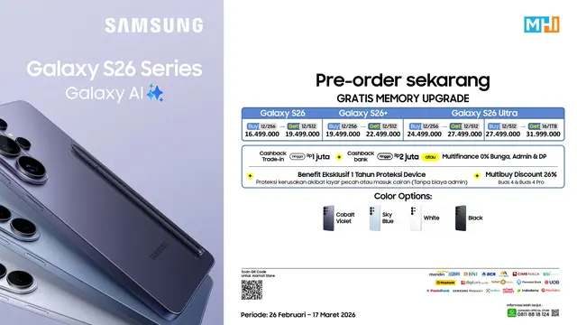 Pre-Order Samsung Galaxy S26 Series di MHI
