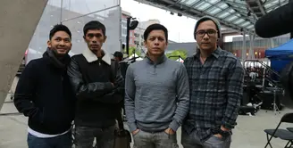 Grup band pop asal Indonesia yang digawangi David, Lukman, Uki, dan Ariel, NOAH, baru saja menggelar konser di New York pada 9 Oktober lalu. (via Febri Yudha/Vidio.com)