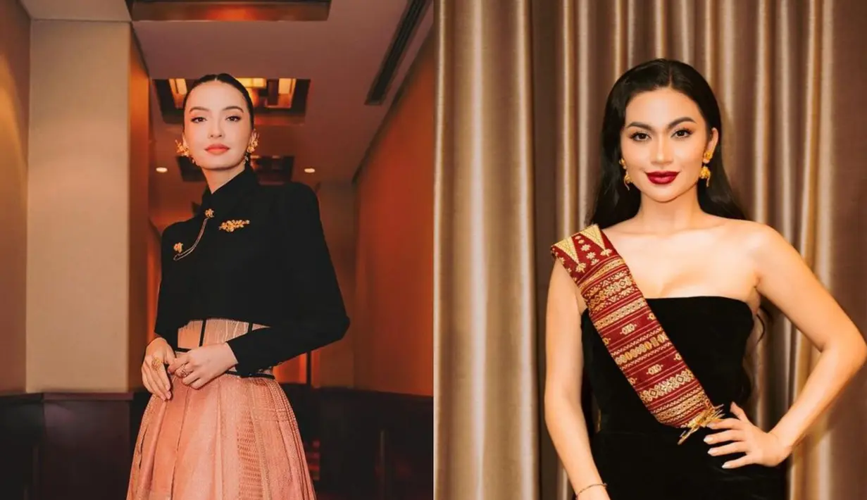 Penampilan Raline Shah dan Ariel Tatum terlihat menawan mengenakan ulos di Catatan Menantu Sinting [@ralineshah @arieltatum]