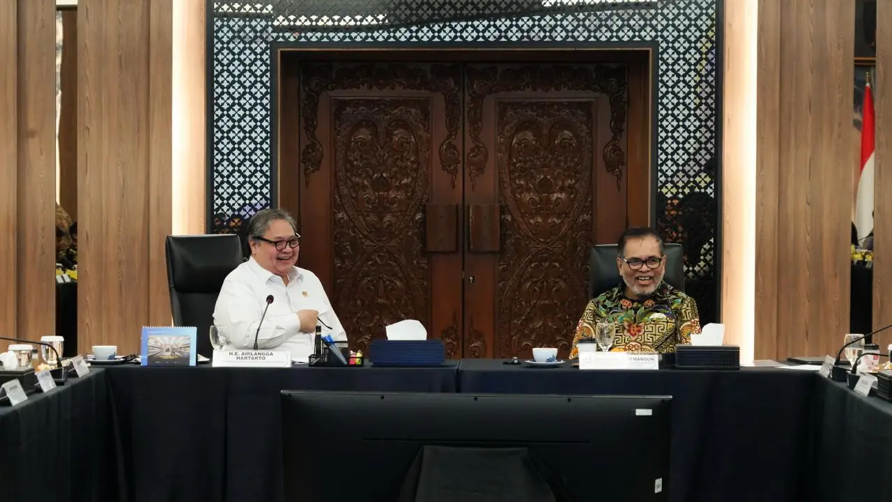 Menteri Koordinator Bidang Perekonomian Airlangga Hartarto dalam acara Kunjungan Kehormatan Delegasi Bisnis RRT serta Dubes RI Untuk RRT. (Dok Kemenko Perekonomian)