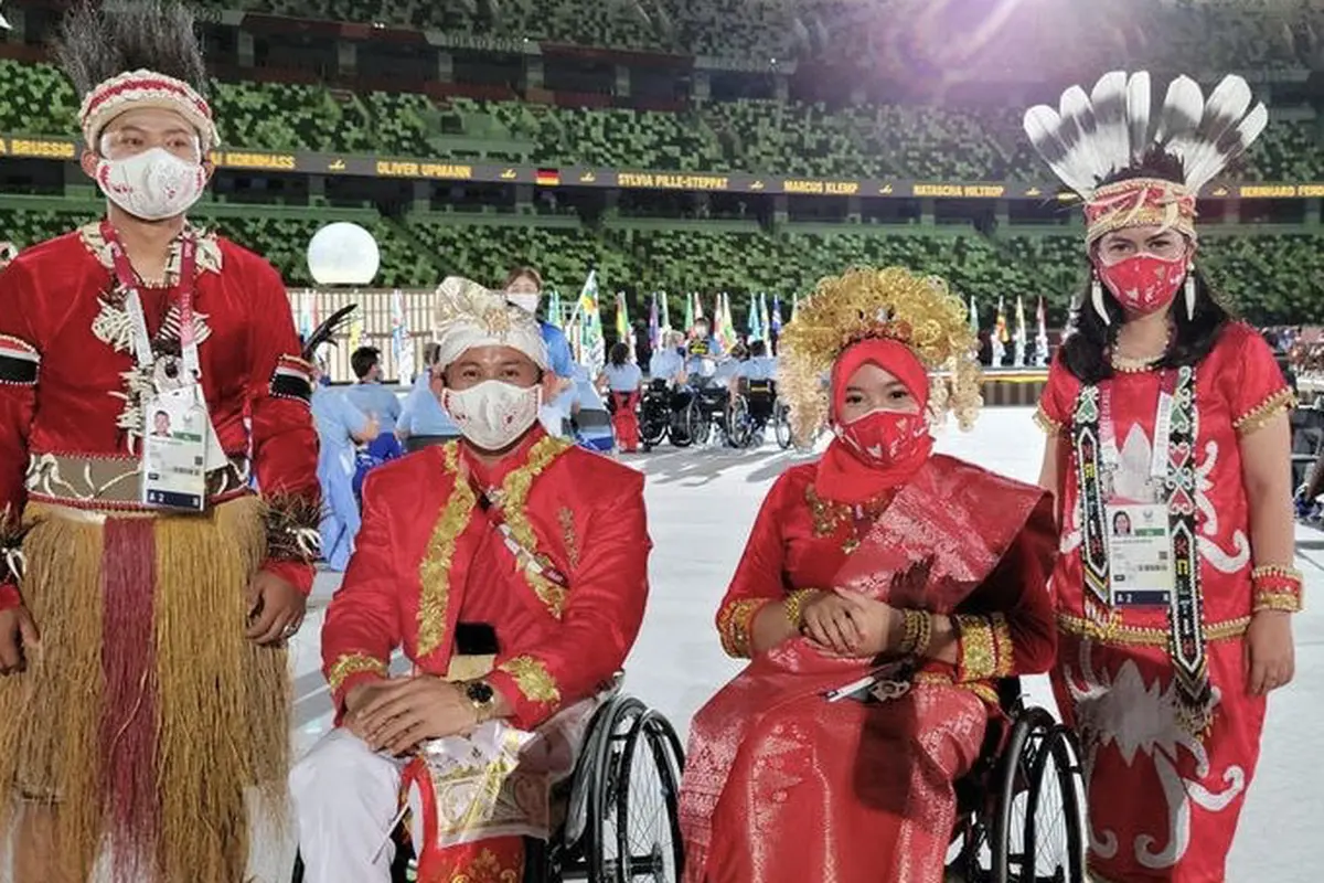 Kontingen Indonesia Kenakan Pakaian Tradisional Modern Penuh Makna di Pembukaan Paralimpiade Tokyo 2020