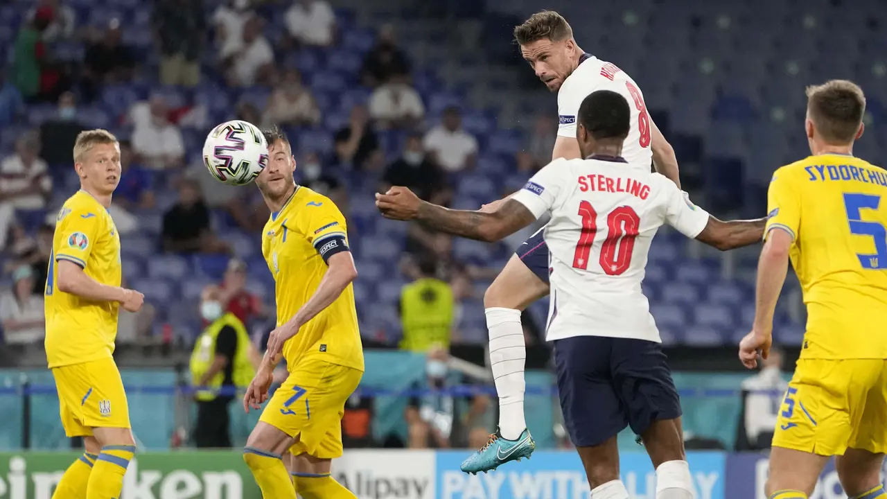 Foto Piala Eropa: Goks, Inggris Hajar Ukraina 4 Gol di Perempat Final Euro 2020
