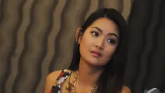 Maria Selena tampil memesona saat ditemui di kawasan Cikini, Jakarta, Sabtu (15/11/2014) (Liputan6.com/Herman Zakharia)