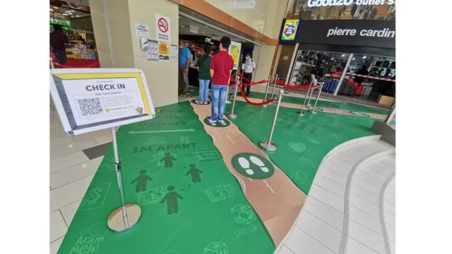 Viral, Mall Ini Miliki Desain Lantai Unik Terapkan Social Distancing