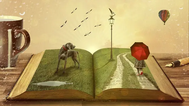 Ilustrasi buku dongeng, fabel
