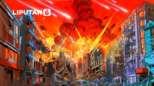 Banner Infografis Ketegangan Perang Iran vs Israel.