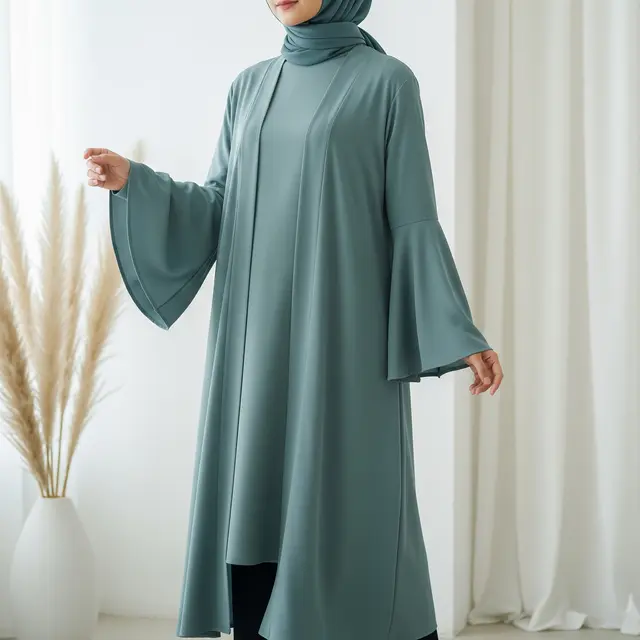 Cardigan Panjang Wanita Muslimah Model Terbaru