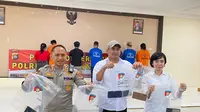 Polresta Gorontalo Kota saat melakukan konferensi pers kasus Tindak Pidana Perdagangan Orang (TPPO) (Arfandi Ibrahim/Liputan6.com)