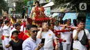 Perayaan Cap Go Meh juga menampilkan berbagai atraksi barongsai, naga, musik bambu, pawai hingga arca dewa. (Liputan6.com/Angga Yuniar)
