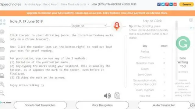 speechnotes.co