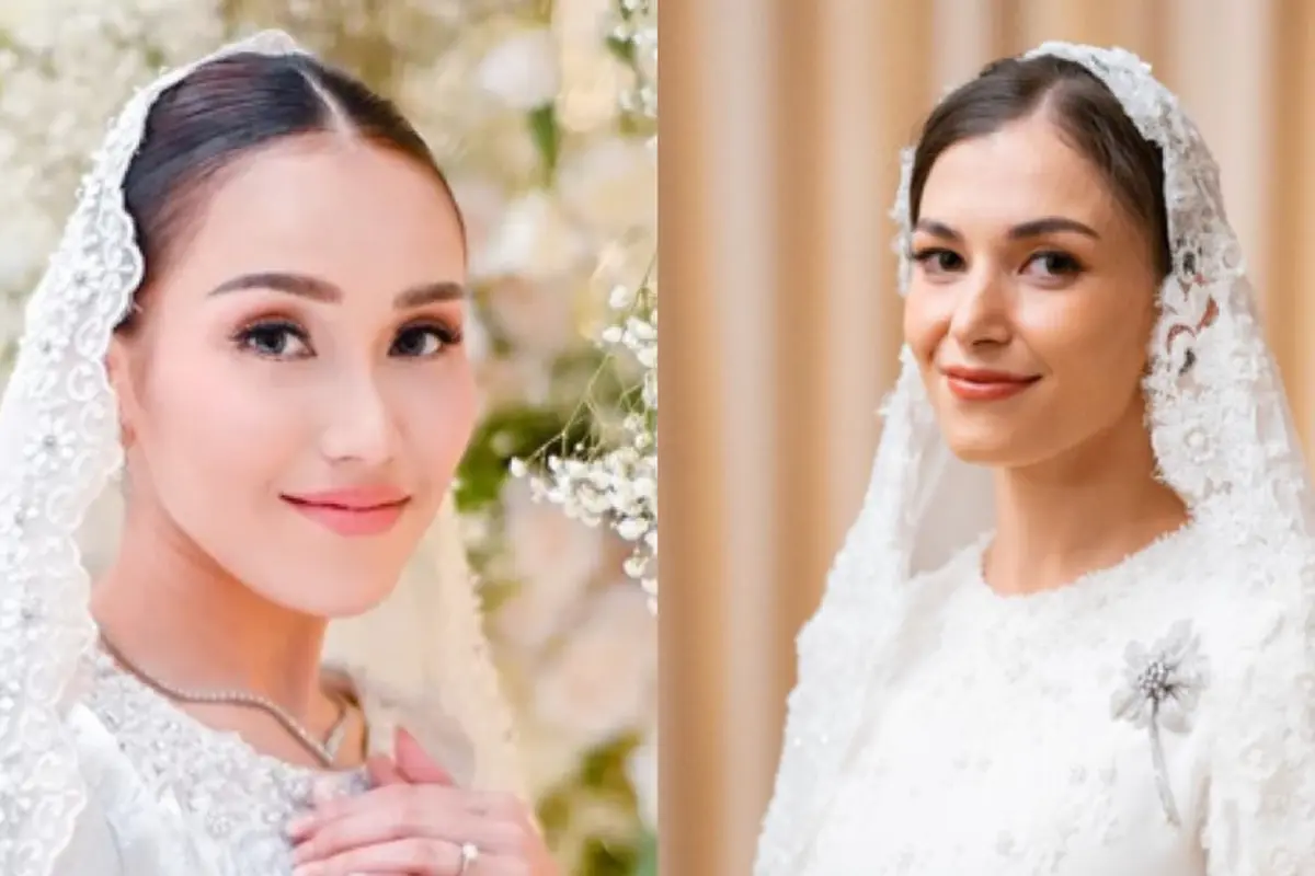 Ayu Ting Ting dan Anisha Rosnah Istri Pangeran Mateen Dibalut Baju Kurung