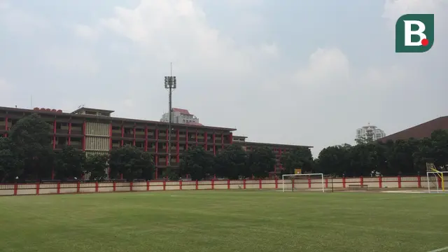 Penampakan markas baru Bhayangkara FC, Stadion Perguruan Tinggi Ilmu Kepolisian (PTIK), Jakarta Selatan.