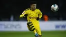 7. Jadon Sancho (Borussia Dortmund) - Jadon Sancho menjadi salahsatu pemain muda terbaik di Bundesliga. Pada awal musim 2019-2020, pemain asal Inggris ini total sudah bermain selama 1.757 menit.(AFP/Odd Andersen)