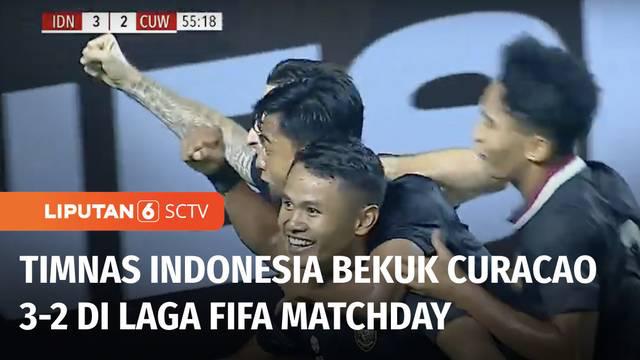 Timnas Indonesia meraih kemenangan 3-2 atas Curacao pada laga FIFA Matchday di Stadion GBLA. Tertinggal lebih dulu, Indonesia berhasil mengejar ketertinggalan. Timnas Garuda mengunci kemenangan melalui sontekan kaki Dimas Drajad.