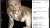 David Beckham push up. instagram