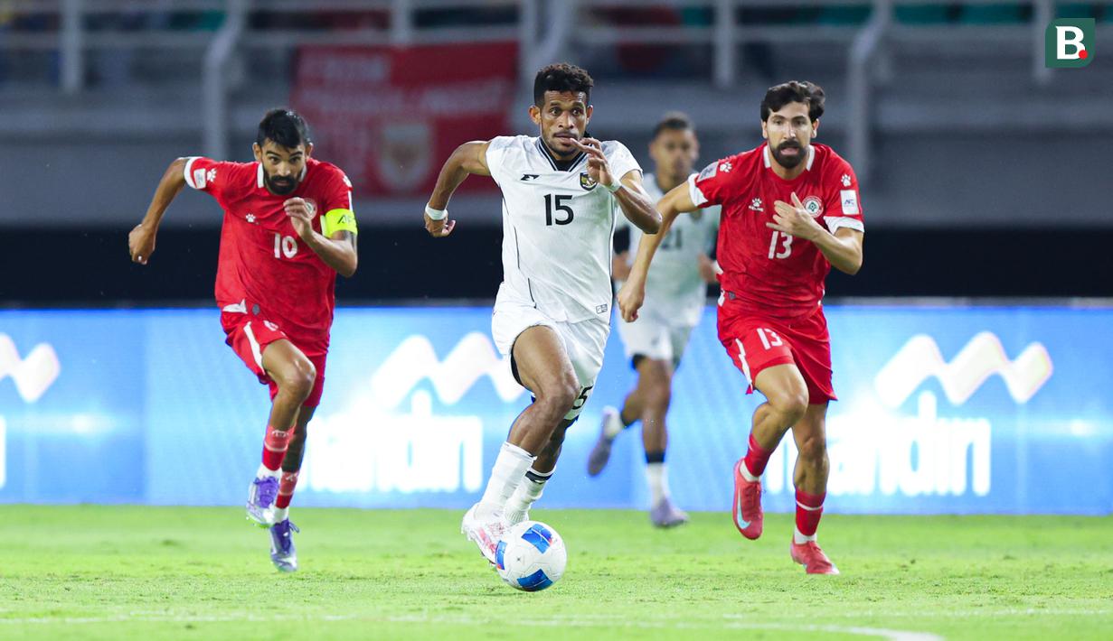 <p>Pemain Timnas Indonesia, Ricky Kambuaya, saat melawan Timnas Lebanon dalam laga FIFA Matchday 2025 di Stadion Gelora Bung Tomo, Surabaya, Senin (8/9/2025). (Bola.com/Abdul Aziz)</p>