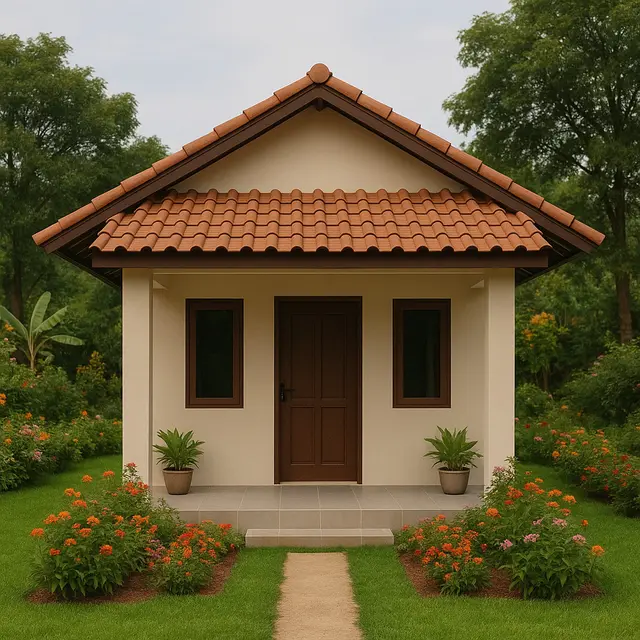 Inspirasi Rumah Sederhana Indonesia di Desa dengan Desain Minimalis dan Teras Mini
