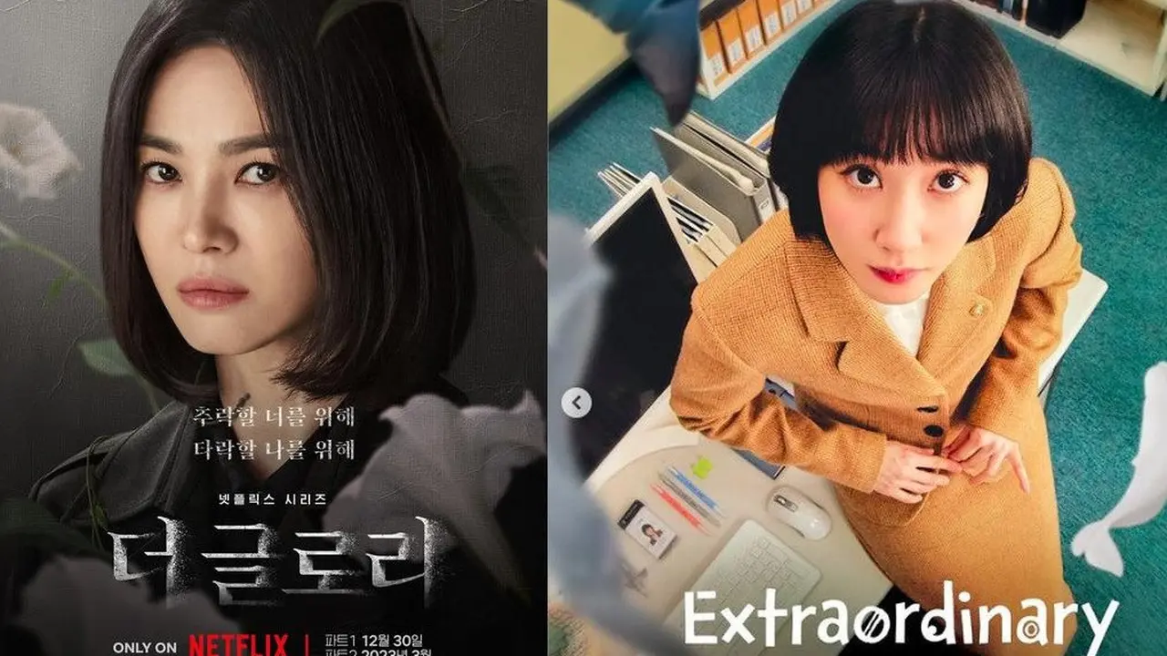 Song Hye Kyo dalam The Glory, Park Eun Bin dalam Extraordinary Attorney Woo. (Netflix, ENA via Soompi)