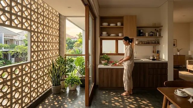 Desain Dapur Kecil di Rumah Menghadap Barat agar Tidak Panas