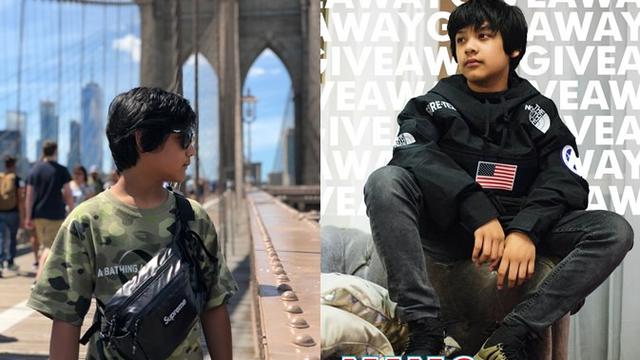 Stylenya kece banget, dari atas sampai bawah branded semua lho.