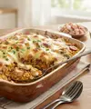 Resep Baked Rice Mozzarella. Foto: AI Generated